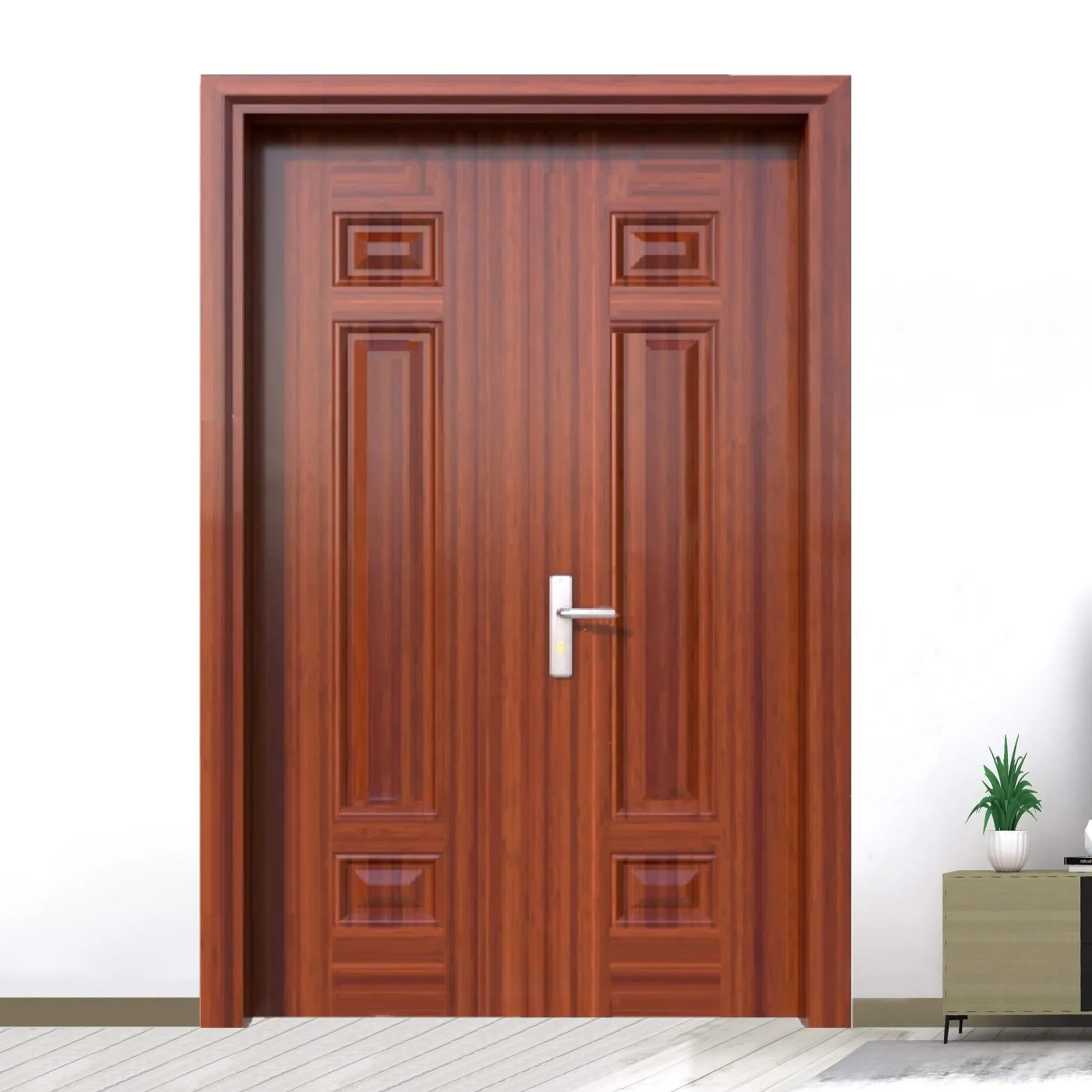 mẫu cửa thép vân gỗ đẹp