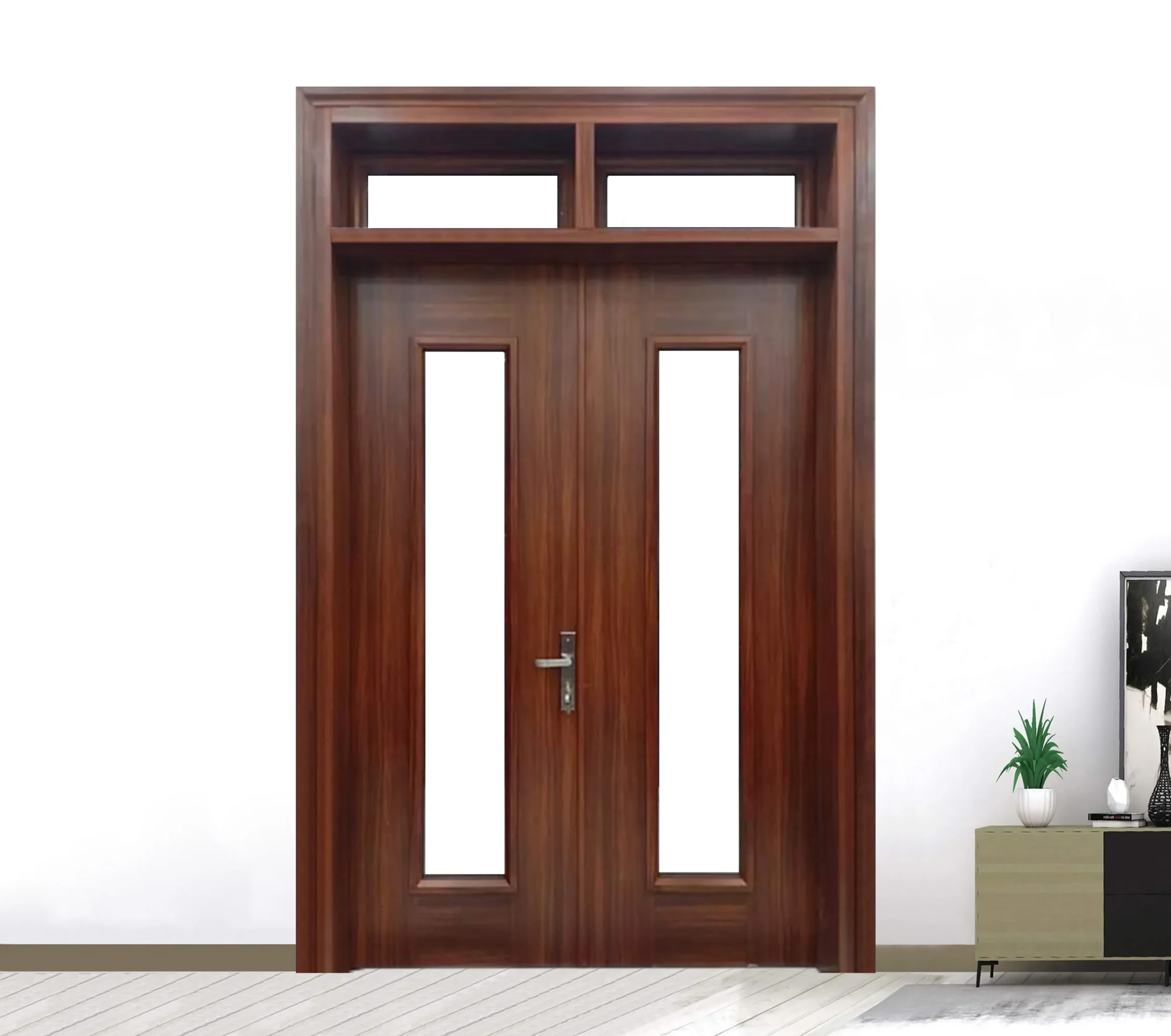 mẫu cửa thép vân gỗ đẹp