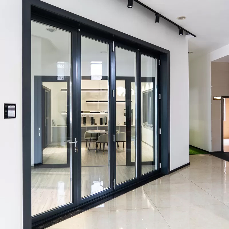 Cửa đi 2 cánh quay kết hợp vách kính