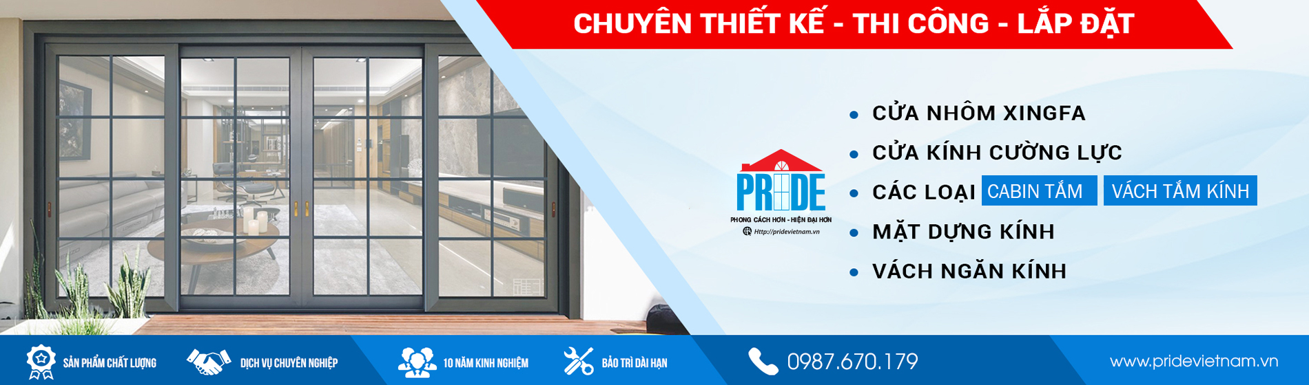Cửa nhôm kính Pride Việt Nam